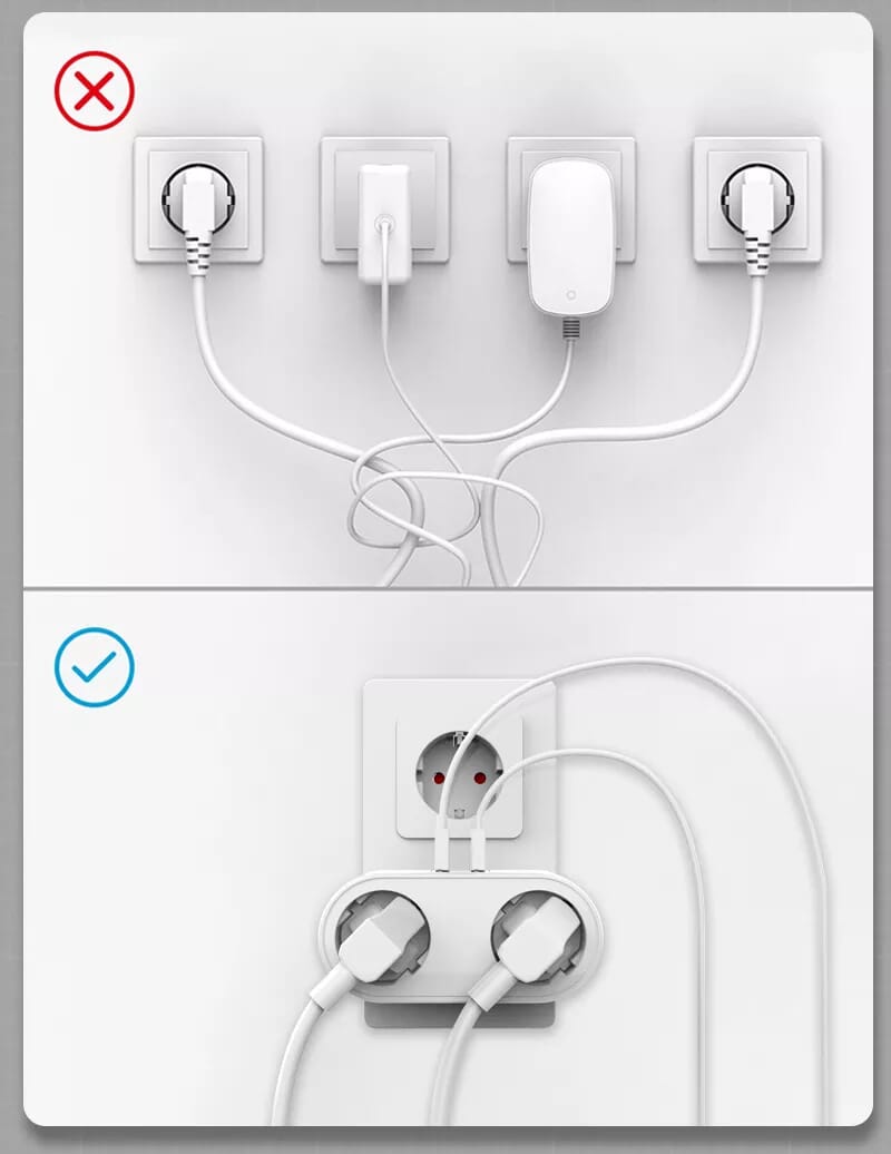 2 Vags Forgreningskontakt med 2 st USB -