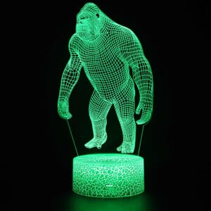3D Led lampa - Gorilla
