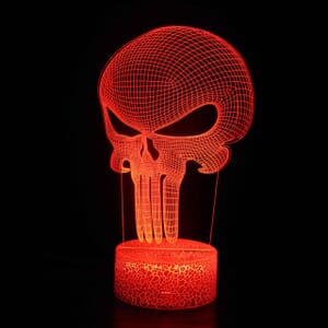3D Led lampa - Dödskalle
