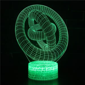 3D Led lampa - Circles