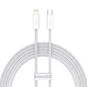 Baseus Dynamic Snabbladdare USB-C till Lightning kabel, 20w, 2m - Vit