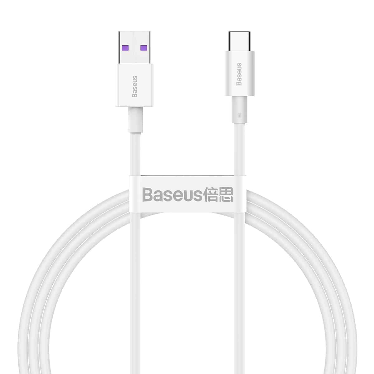 USB-A till USB-C kabel 1m (vit)