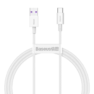 Baseus Superior Snabbladdare USB-A till USB-C Kabel 66W 1m - Vit