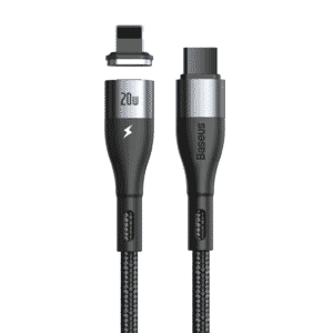 Baseus Zinc Magnetisk Snabbladdare USB-C till Lightning Kabel 20W, 1m - Svart