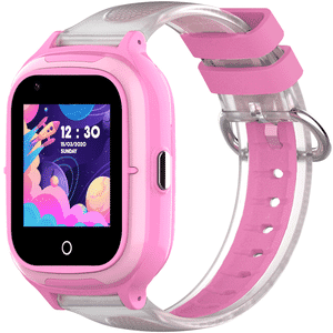 GPS-klocka för barn, 4G, Android, Pulsmätare, Rosa