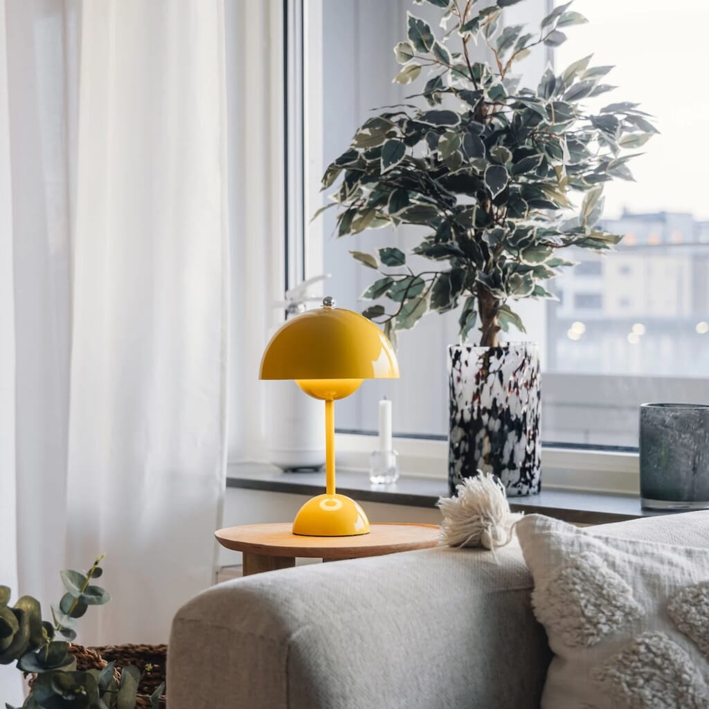 Svamplampa Flower Bud – Touch dimbar LED lampa Yellow 2 -