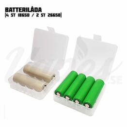 Batterilåda (4 st 18650 / 2 st 26650)