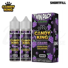 Candy King Bubblegum - Grape (2x50 ml, Shortfill)