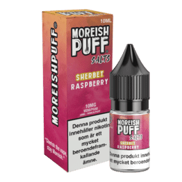 Moreish Puff Sherbet - Raspberry (10 ml, 10 mg, Nikotinsalt)