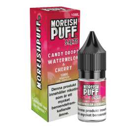 Moreish Puff Candy Drops - Watermelon & Cherry (10 ml, 10 mg, Nikotinsalt)