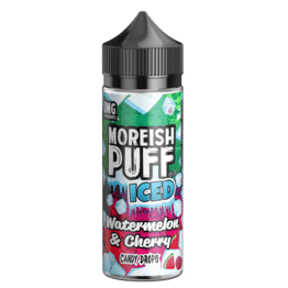 Moreish Puff Iced - Watermelon & Cherry Candy Drops (100 ml, Shortfill)