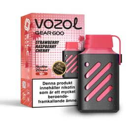 Vozol Gear 600 - Strawberry Raspberry Cherry (20 mg, Disposable)