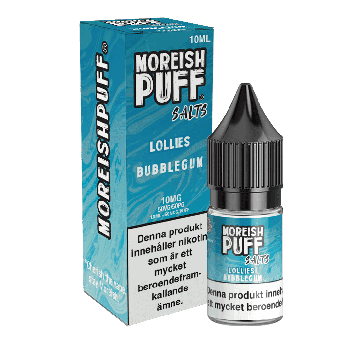 Moreish Puff Lollies - Bubblegum (10 ml, 10 mg, Nikotinsalt)