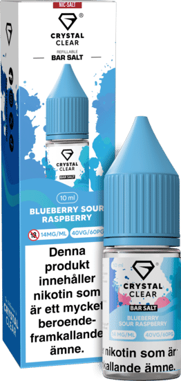 Crystal Clear - Blueberry Sour Raspberry (10 ml, 14 mg Nikotinsalt)