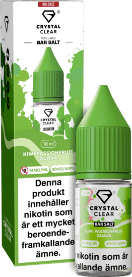 Crystal Clear - Kiwi Passion Guava (10 ml, 14 mg Nikotinsalt)