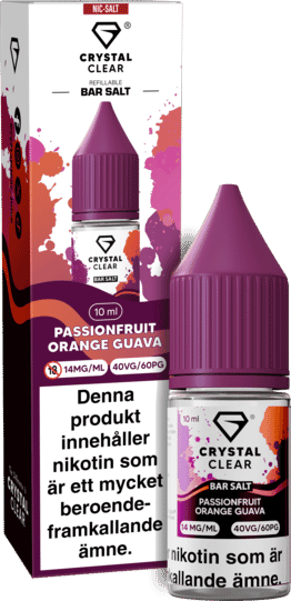 Crystal Clear - Passionfruit Orange Guava (10 ml, 14 mg Nikotinsalt)