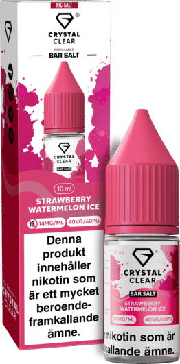 Crystal Clear - Strawberry Watermelon Ice (10 ml, 14 mg Nikotinsalt)