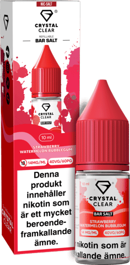 Crystal Clear - Strawberry Watermelon Bubblegum (10 ml, 14 mg Nikotinsalt)