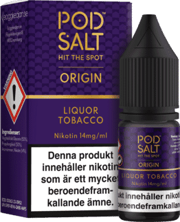 Pod Salt Origin - Liquor Tobacco (10 ml, 14 mg, Nikotinsalt)