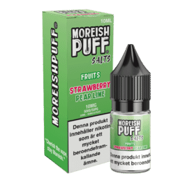 Moreish Puff Fruits - Strawberry Pear & Lime (10 ml, 10 mg, Nikotinsalt)