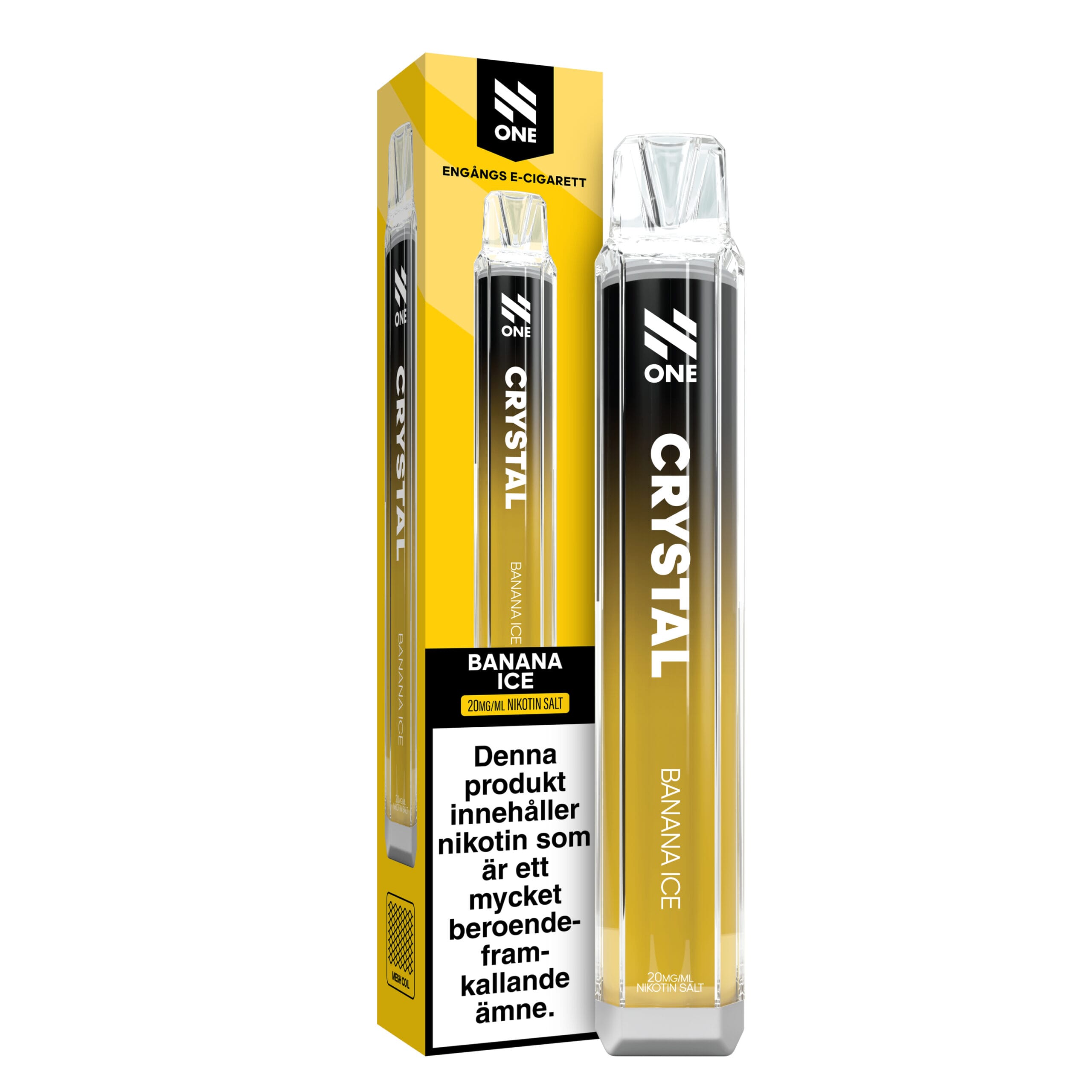 N-One Crystal Mesh - Banana Ice (20 mg, Engångs vape)