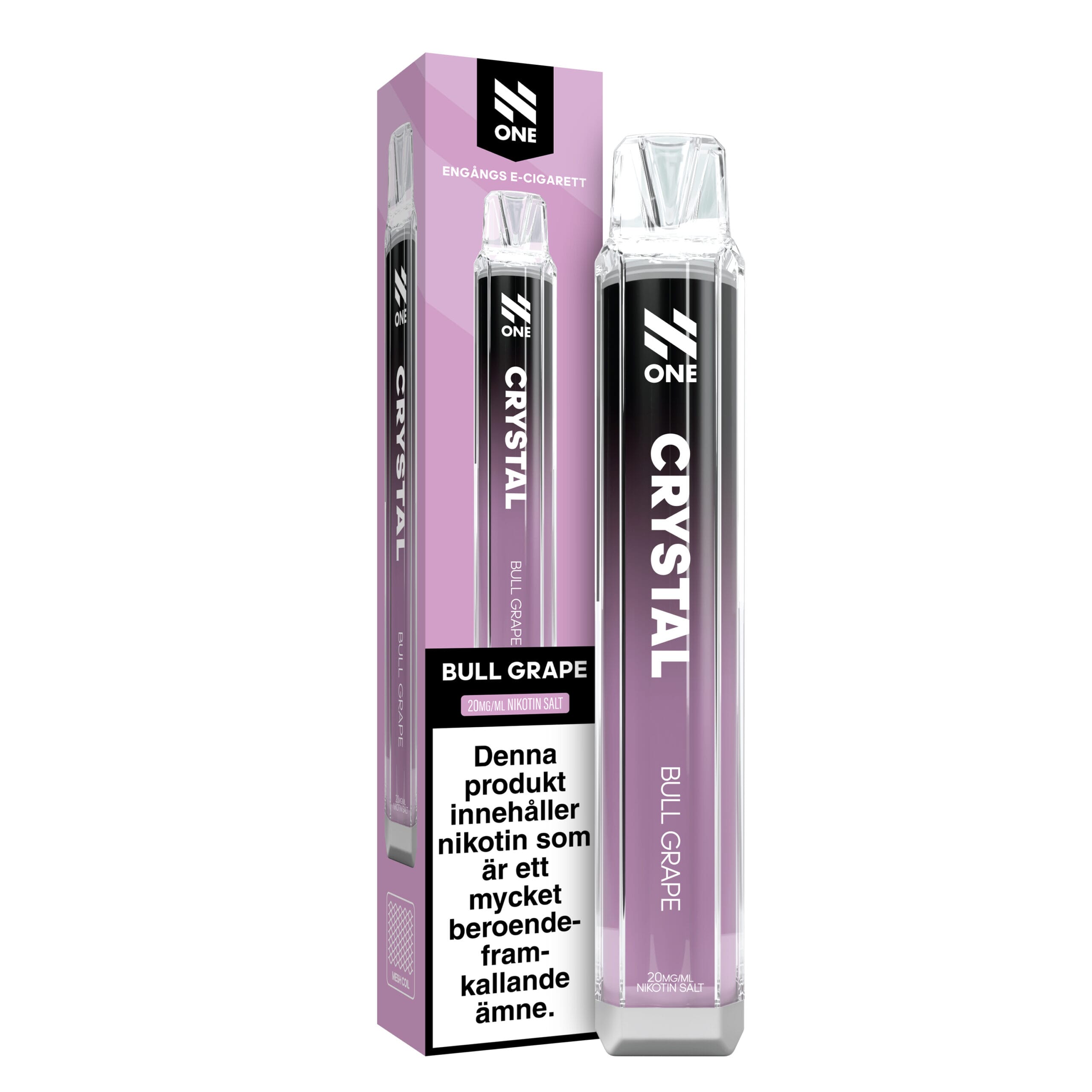 N-One Crystal Mesh - Bull Grape (20 mg, Engångs vape)