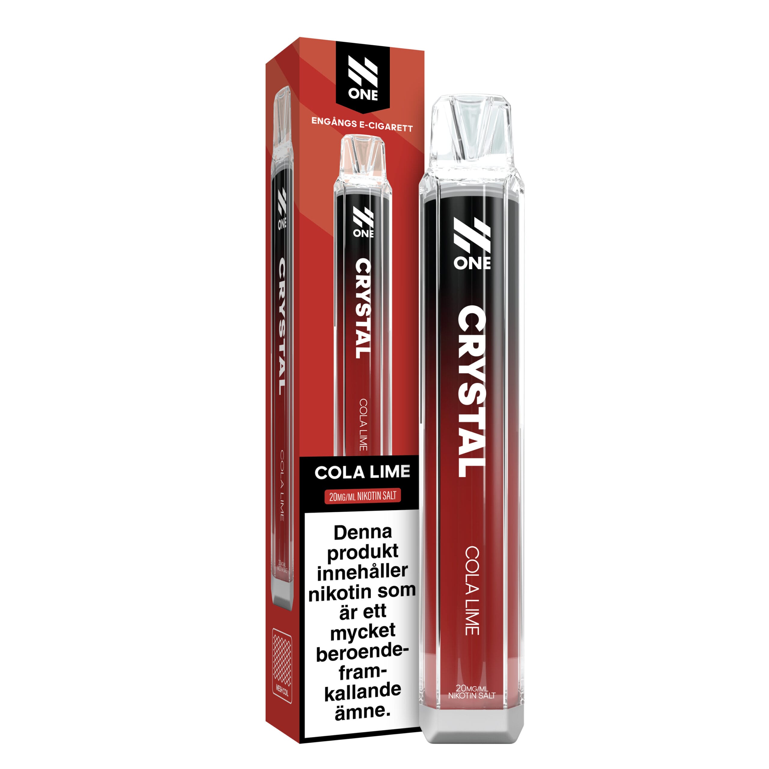 N-One Crystal Mesh - Cola Lime (20 mg, Engångs vape)