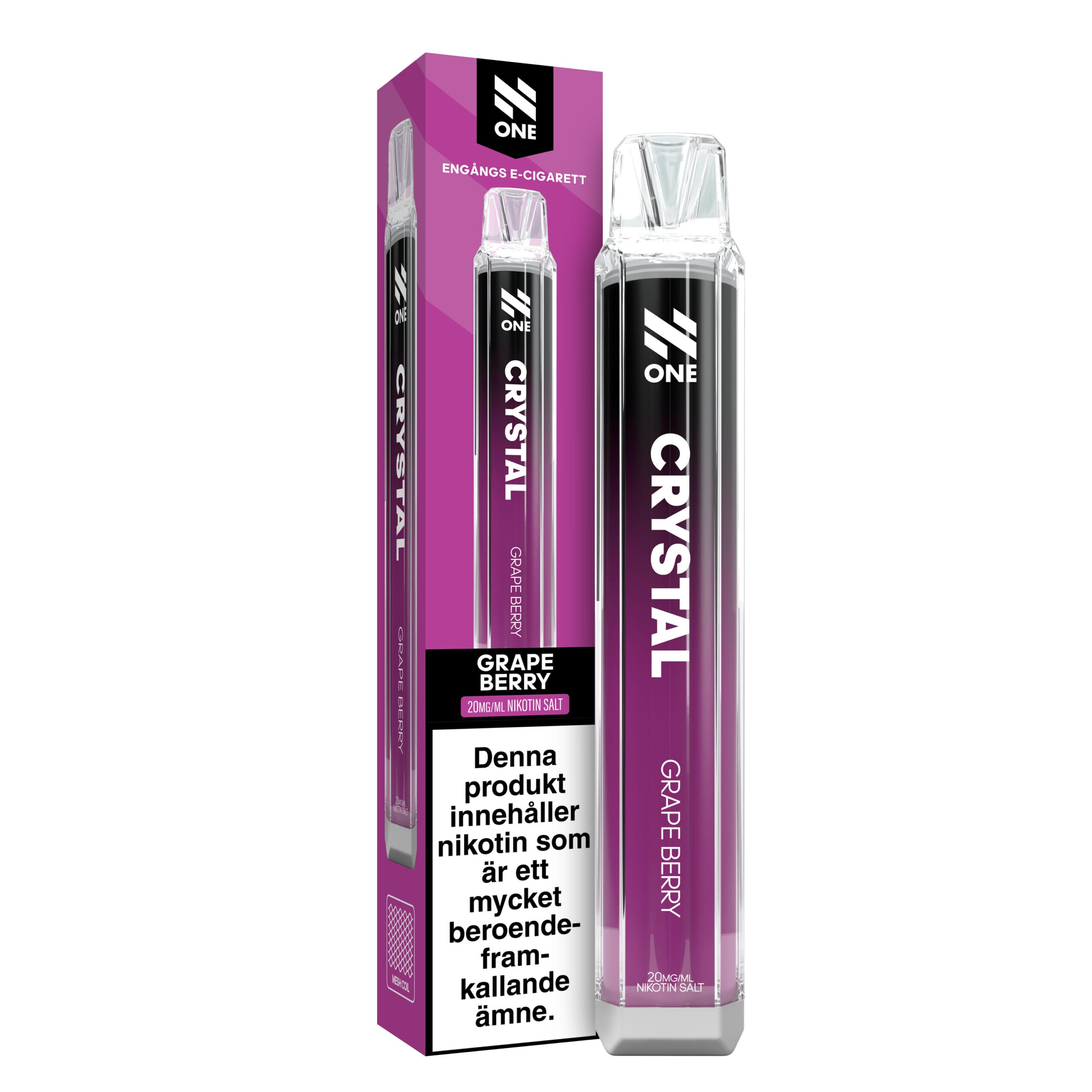 N-One Crystal Mesh - Grape Berry (20 mg, Engångs vape)
