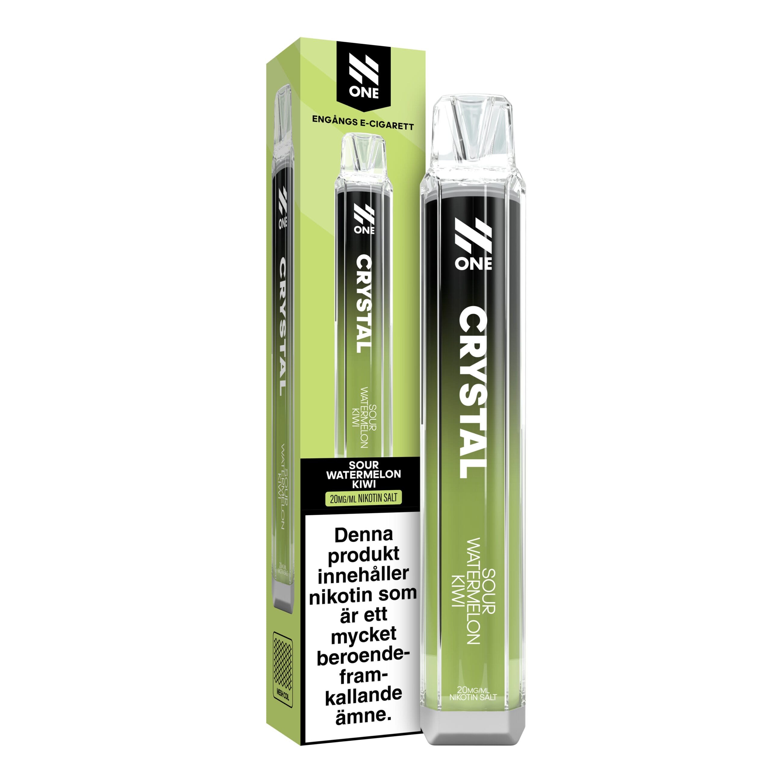 N-One Crystal Mesh - Sour Watermelon Kiwi (20 mg, Engångs vape)