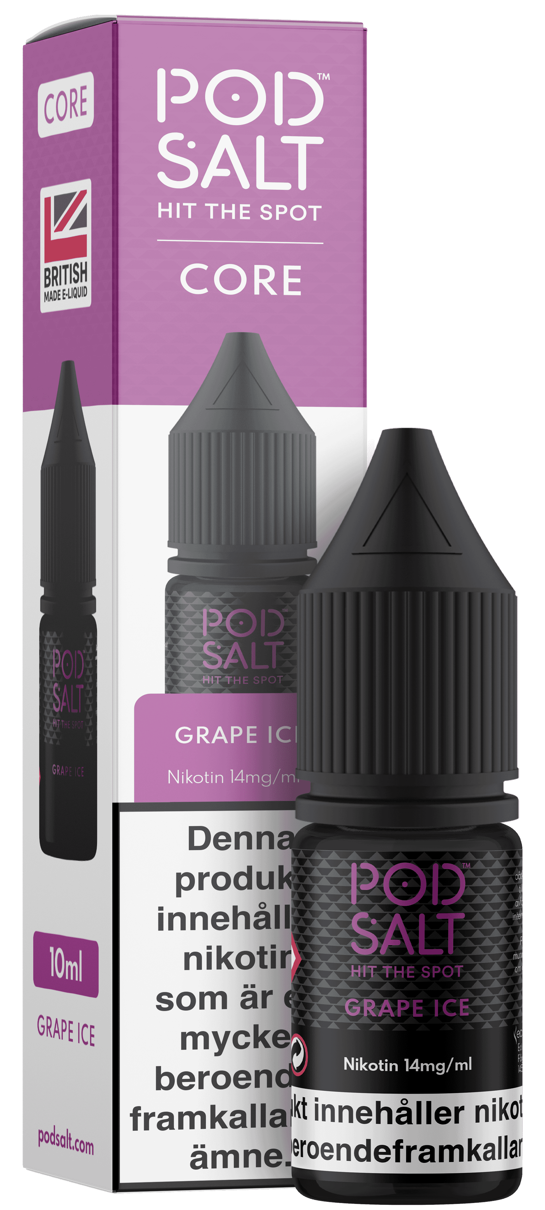 Pod Salt Core - Grape Ice (10 ml, 14 mg, Nikotinsalt)