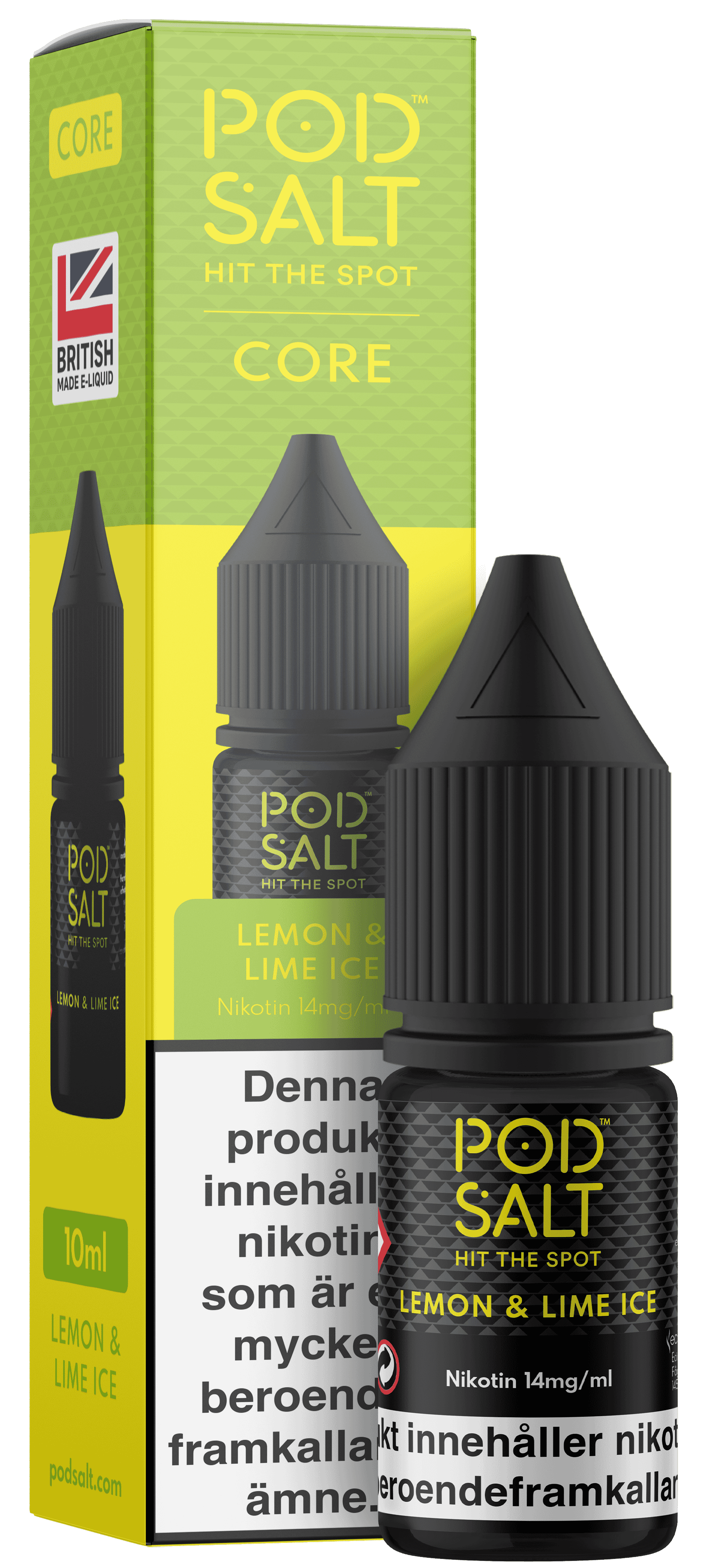 Pod Salt Core - Lemon Lime Ice (10 ml, 14 mg, Nikotinsalt)