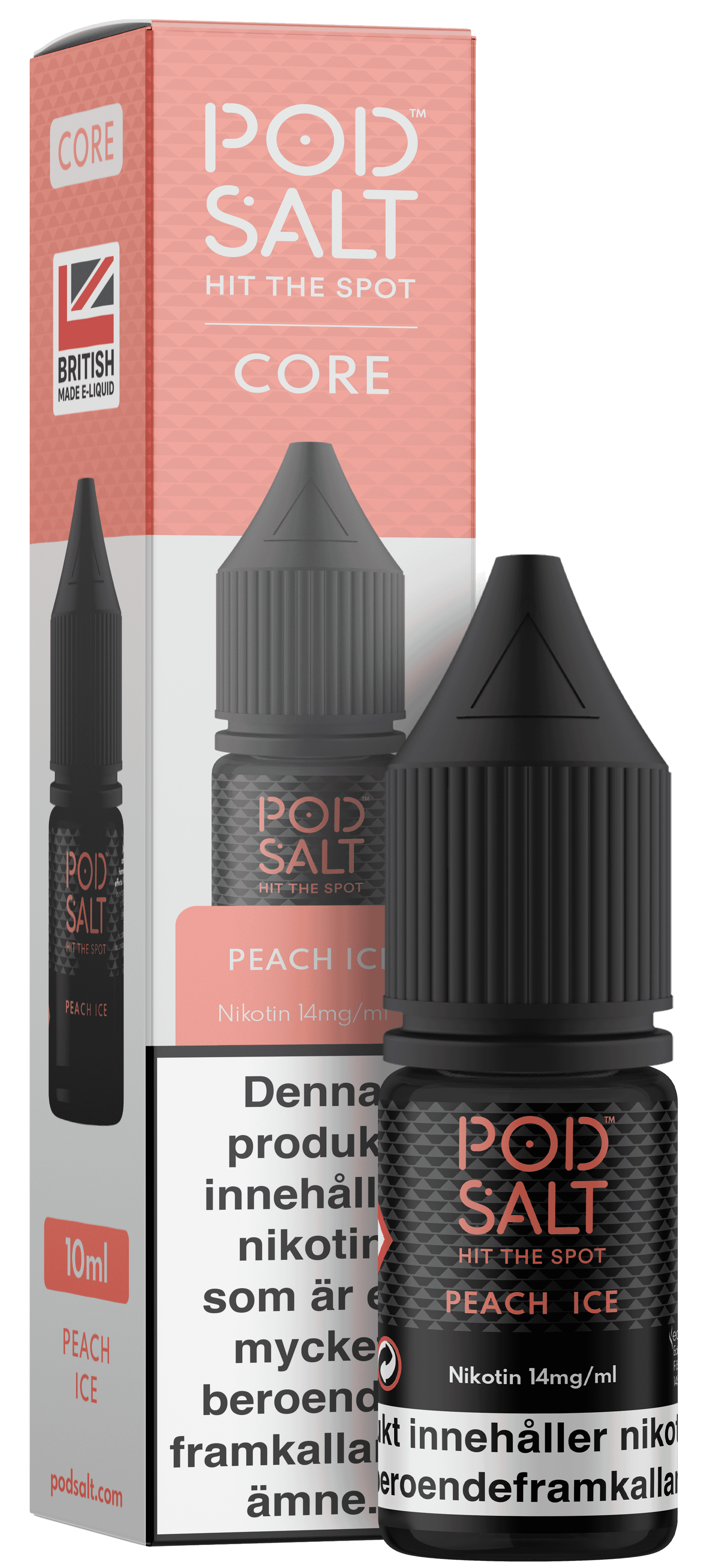 Pod Salt Core - Peach Ice (10 ml, 14 mg, Nikotinsalt)