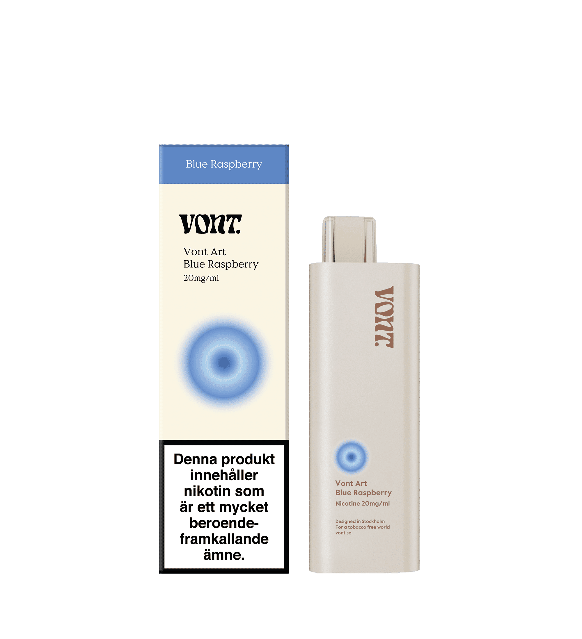 Vont Art - Blue Raspberry (20 mg, Engångs vape)