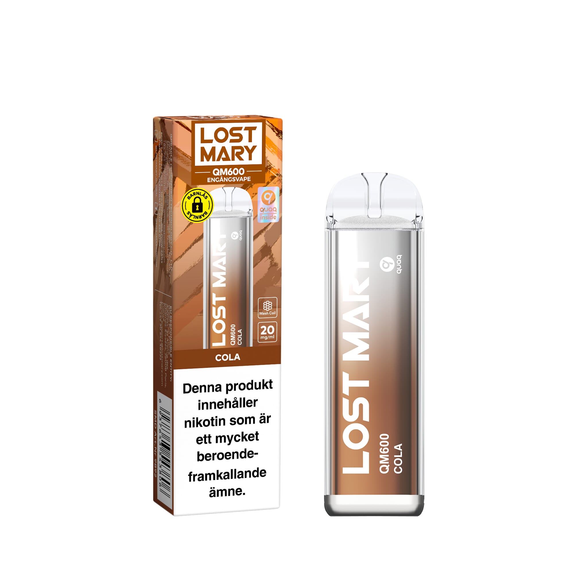 Lost Mary QM600 - Cola (20 mg, Engångs vape)