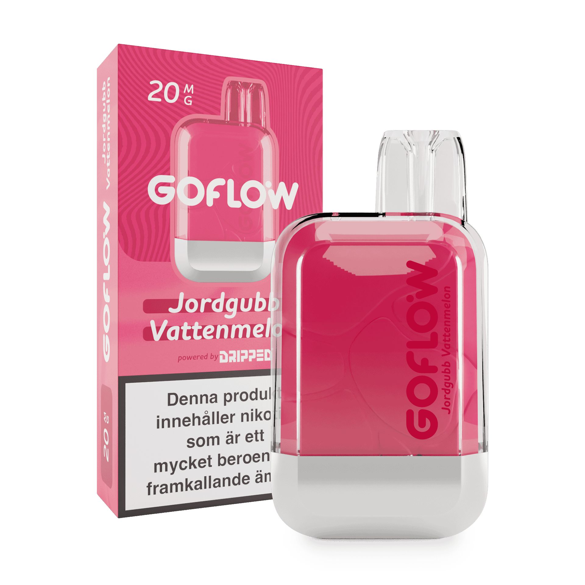 GoFlow - Jordgubb Vattenmelon (20 mg, Engångs vape)