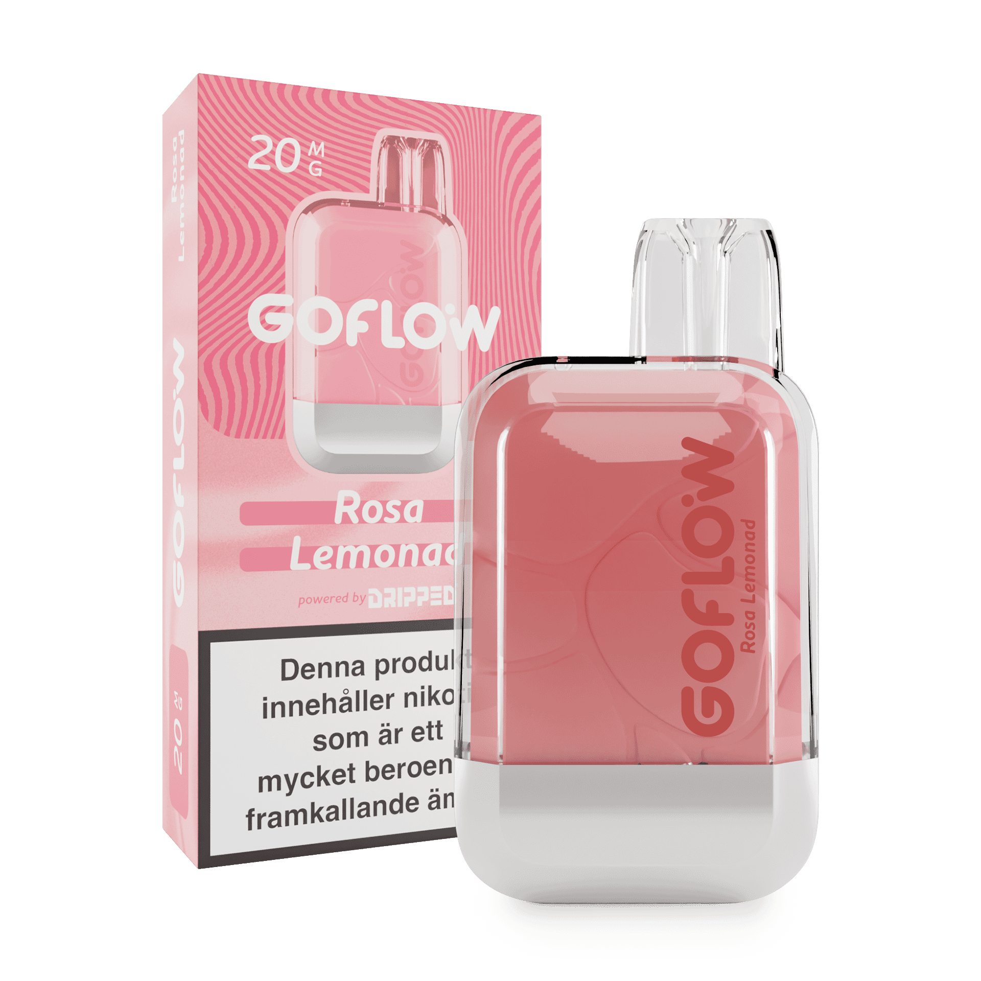 GoFlow - Rosa Lemonad (20 mg, Engångs vape)