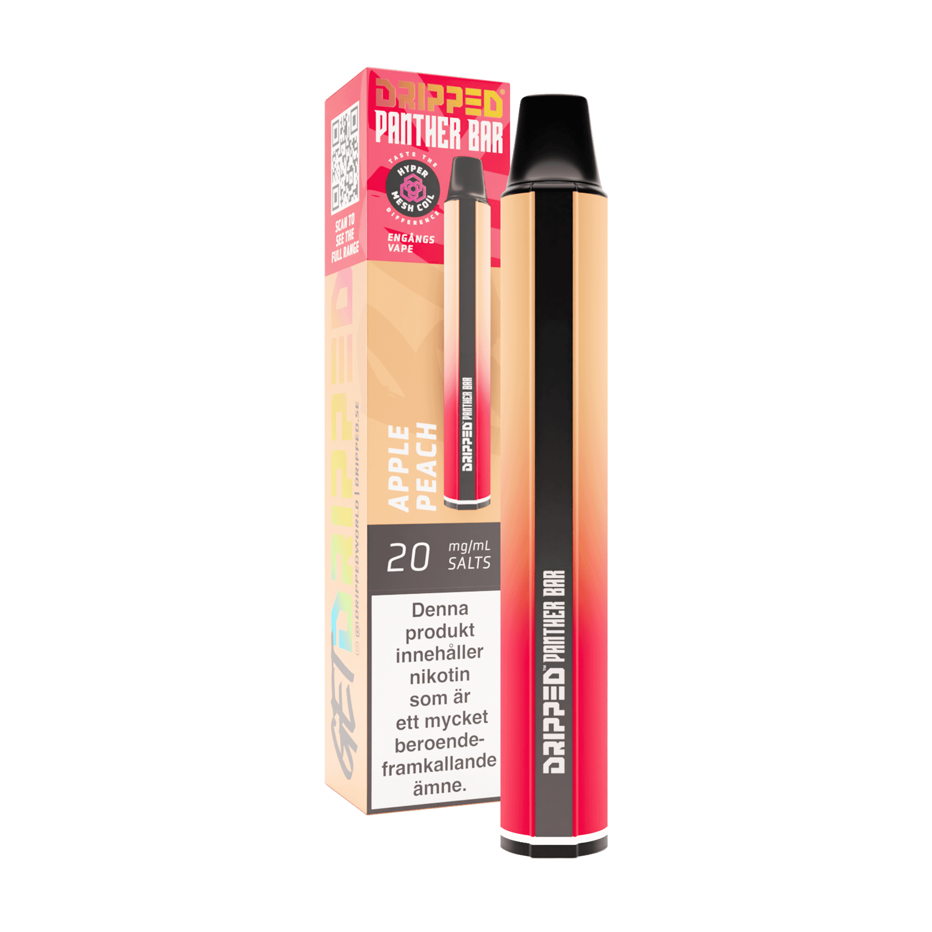 Panther Bar - Apple Peach (20 mg, Engångs vape)