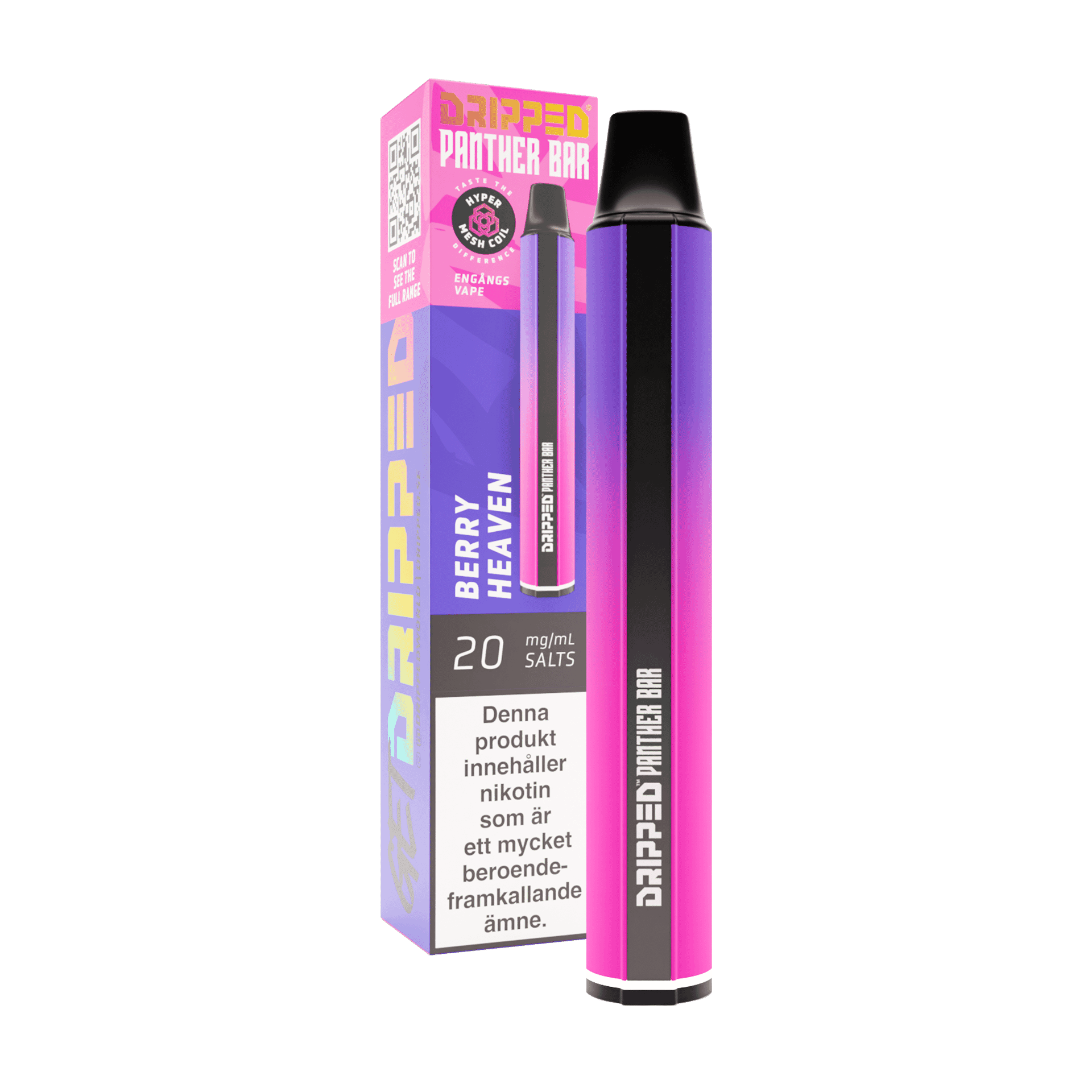 Panther Bar - Berry Heaven (20 mg, Engångs vape)