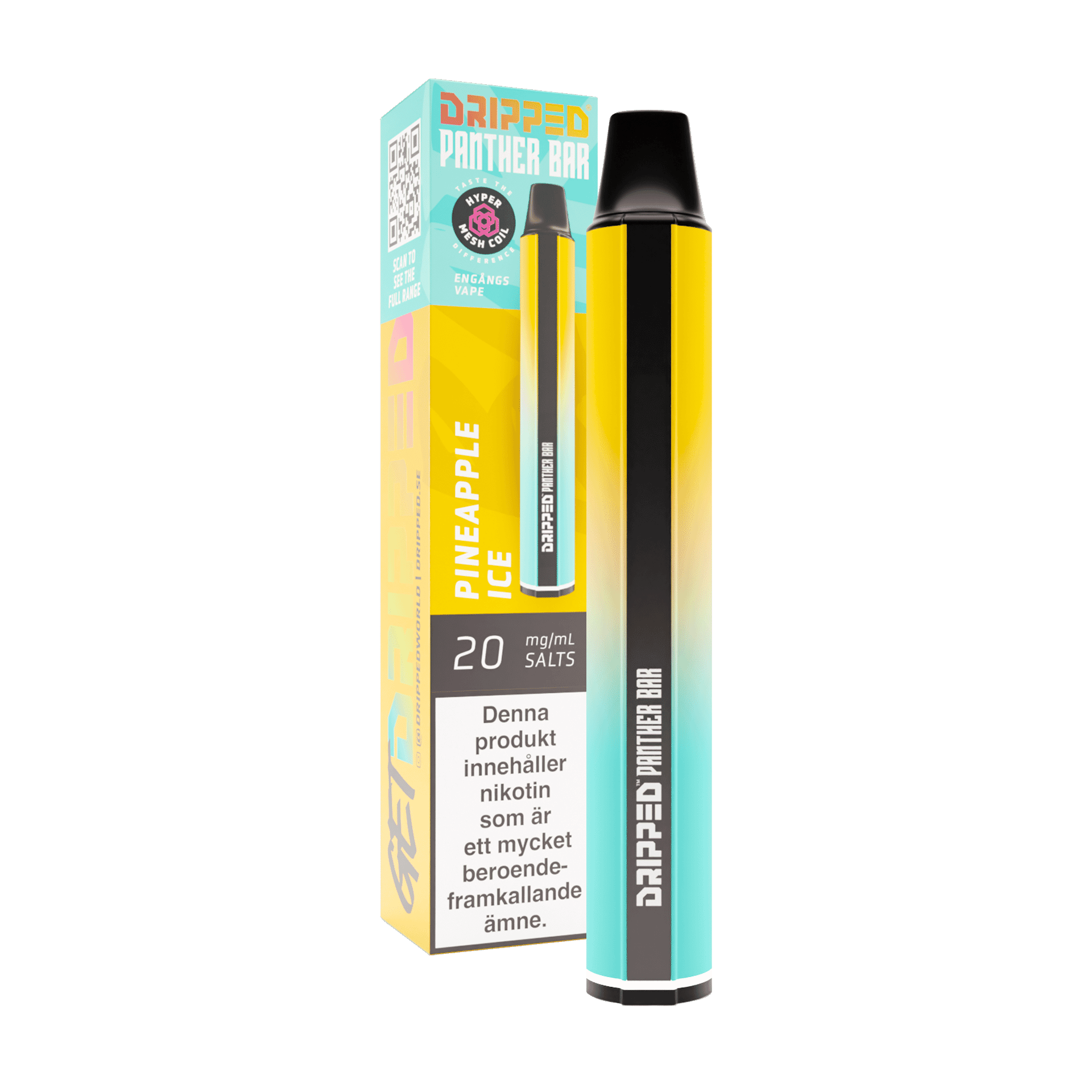 Panther Bar - Pineapple Ice (20 mg, Engångs vape)