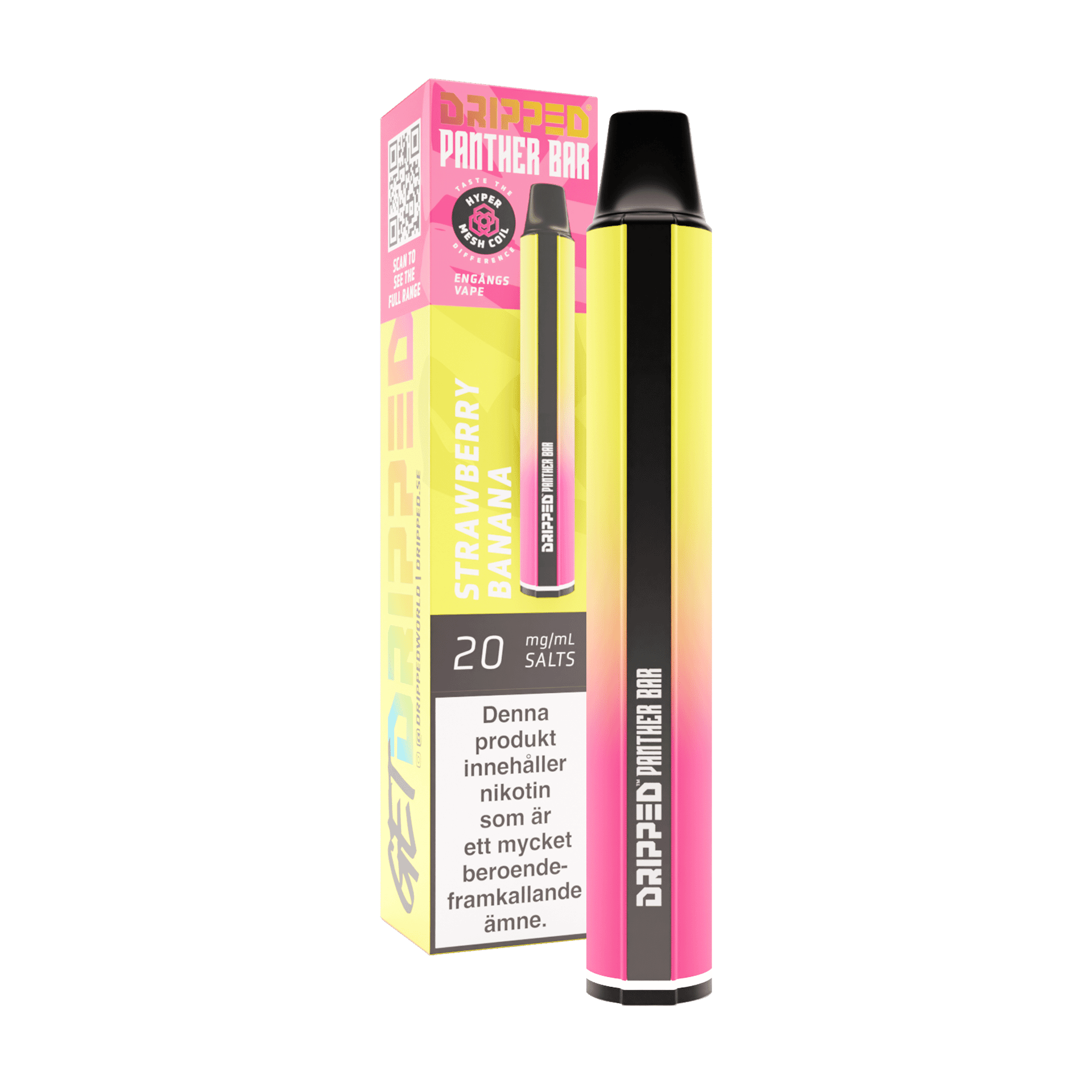 Panther Bar - Strawberry Banana (20 mg, Engångs vape)