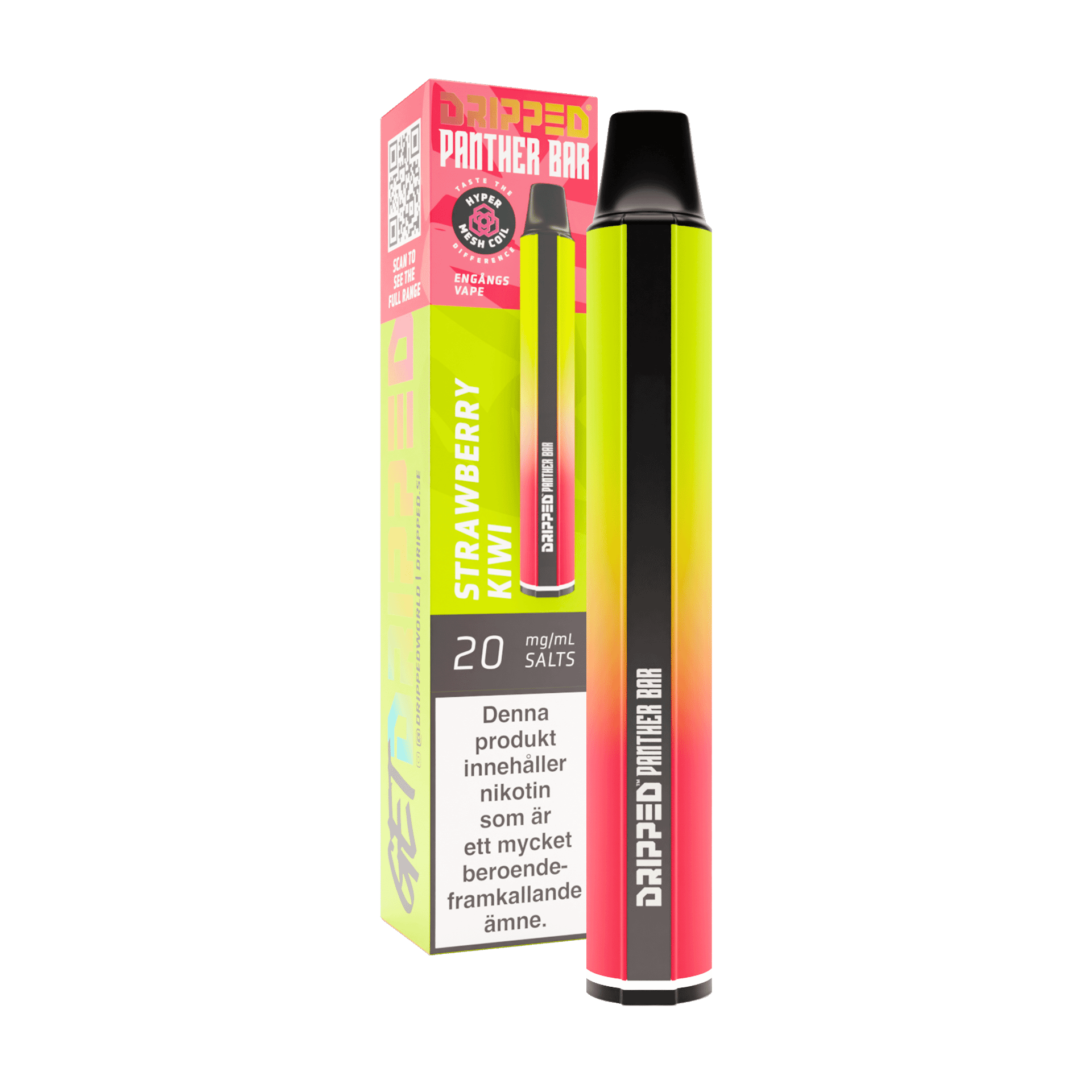 Panther Bar - Strawberry Kiwi (20 mg, Engångs vape)