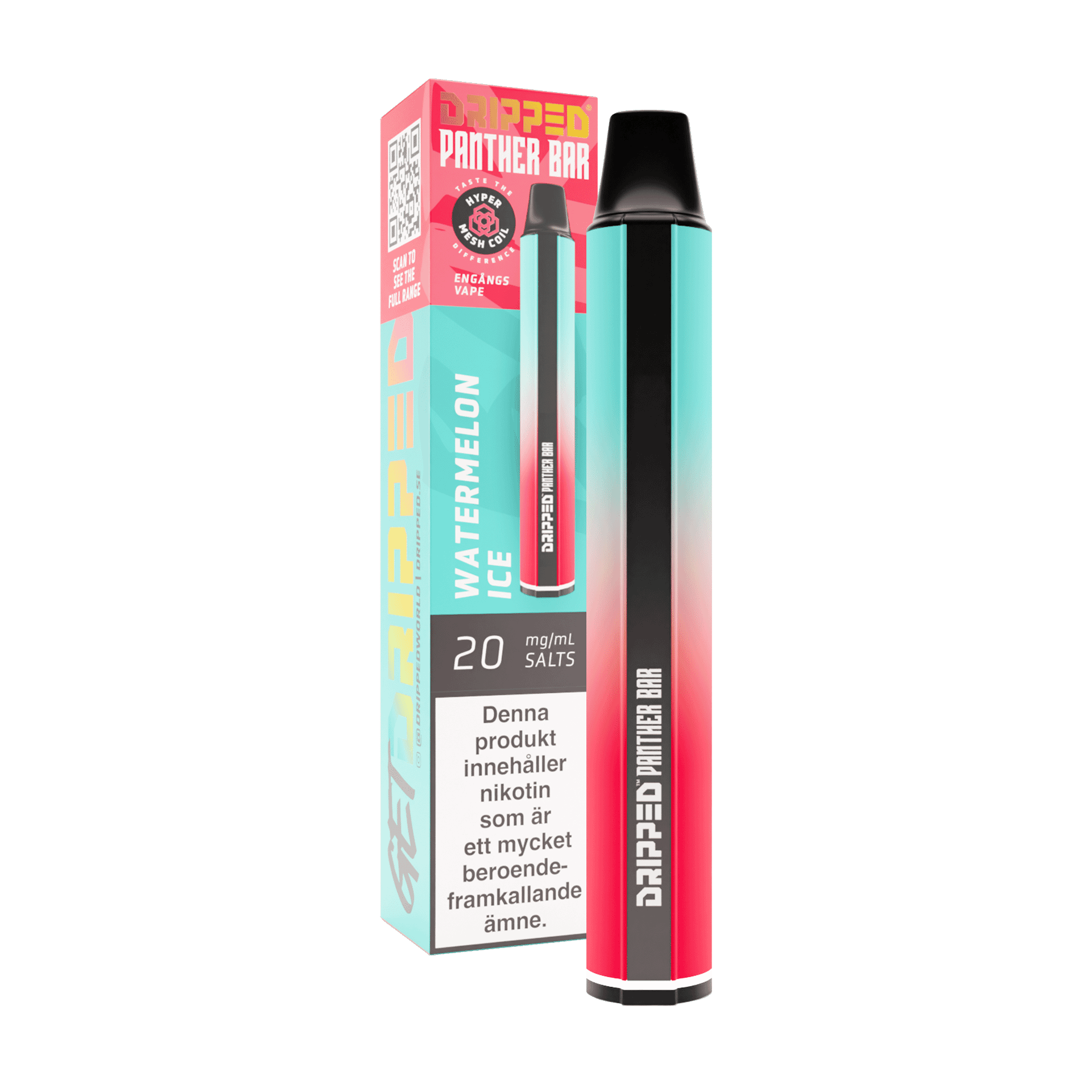 Panther Bar - Watermelon Ice (20 mg, Engångs vape)