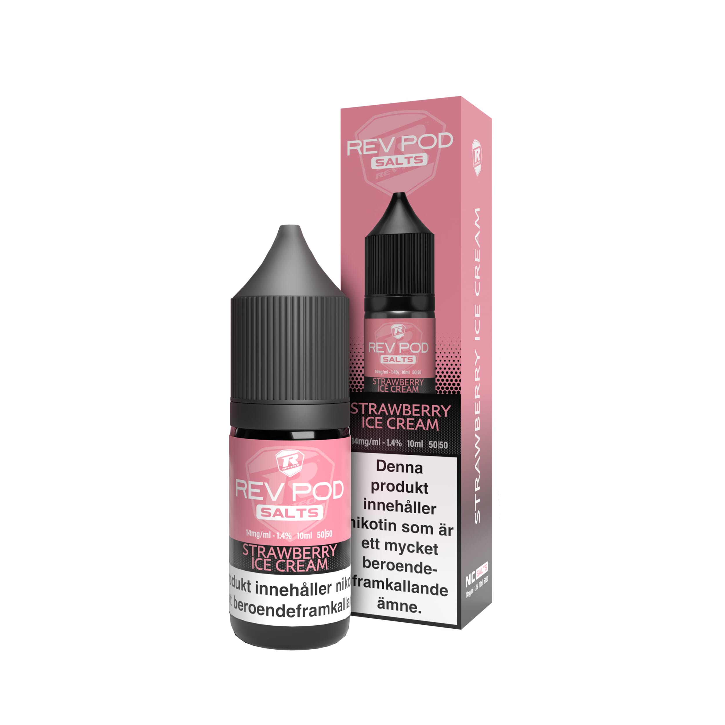 Rev Pod  Salts - Strawberry Icecream (10 ml, 14 mg Nikotinsalt)