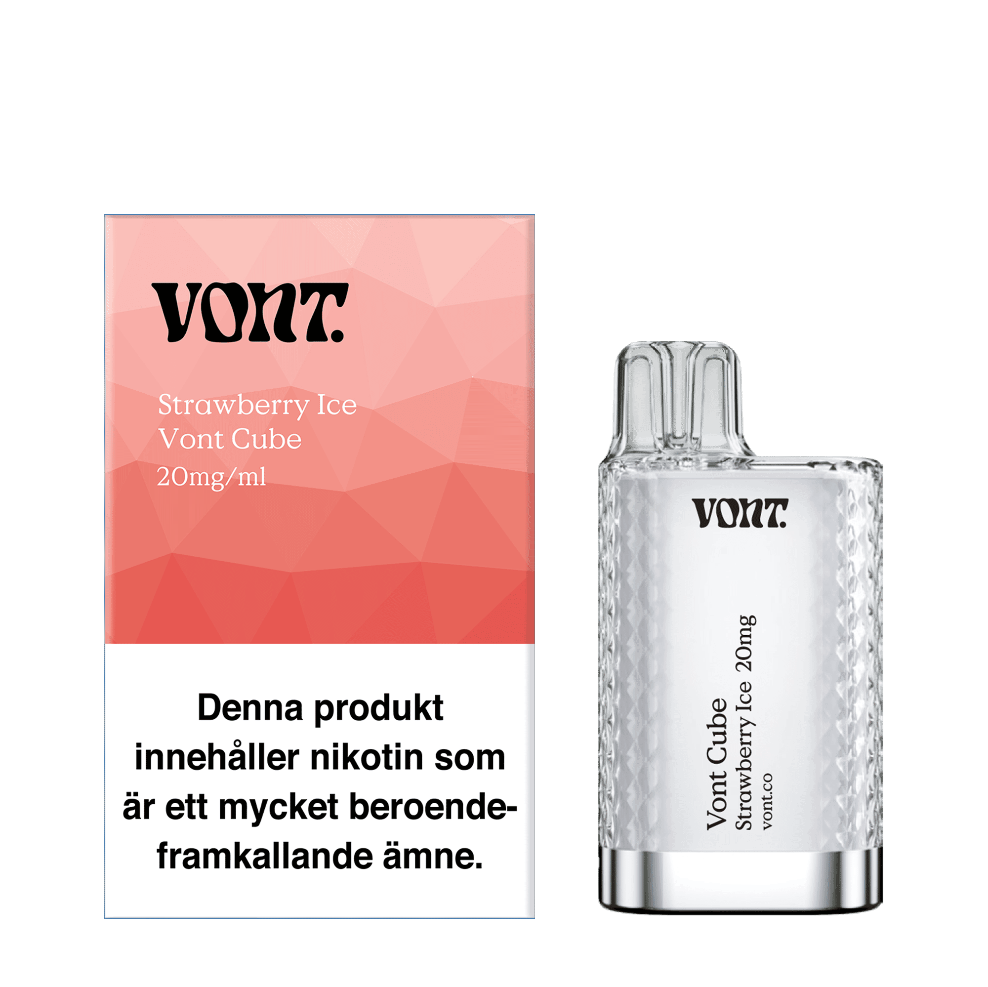 Vont Cube - Strawberry Ice (20 mg, Engångs vape)
