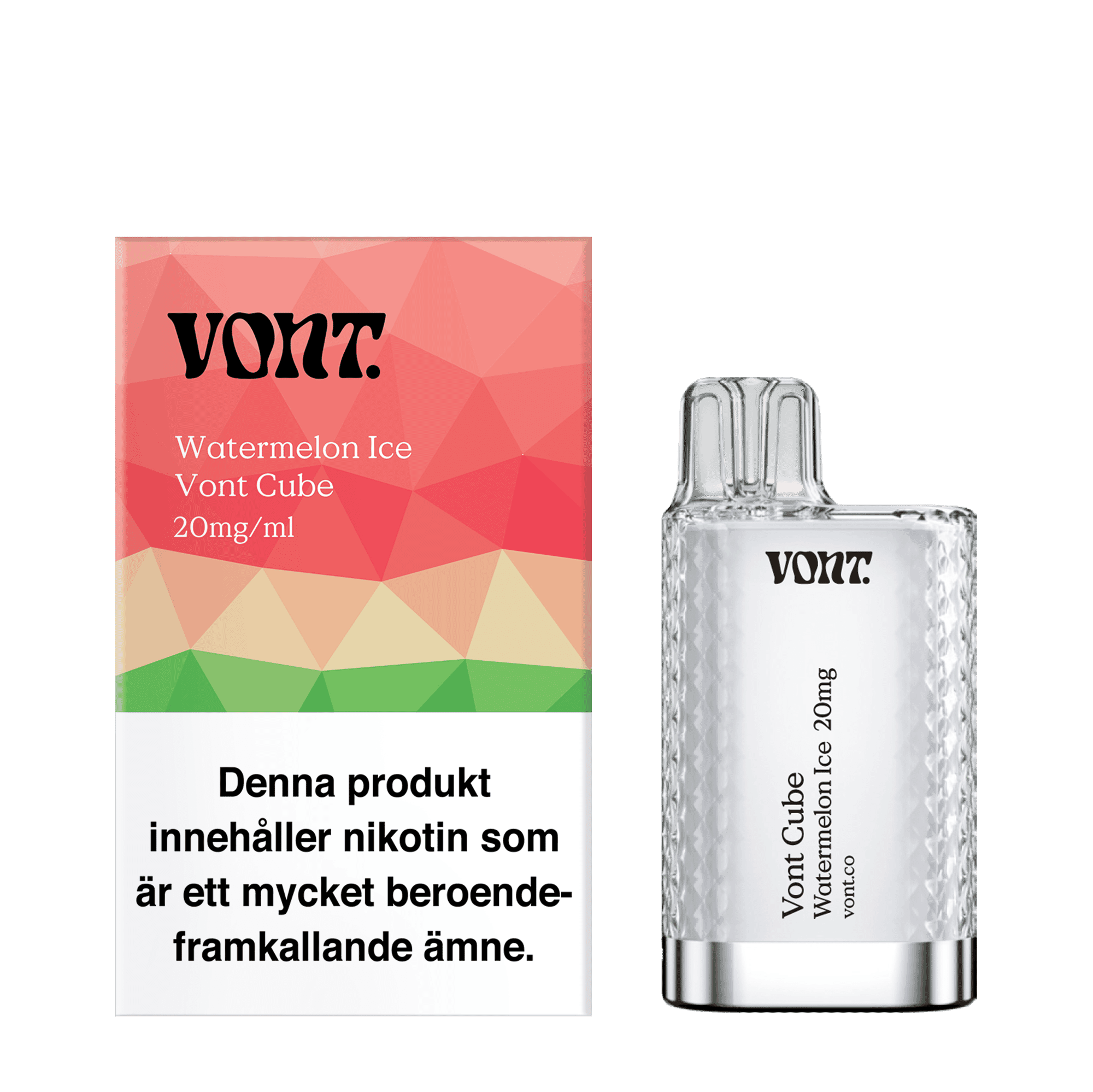 Vont Cube - Watermelon Ice (20 mg, Engångs vape)